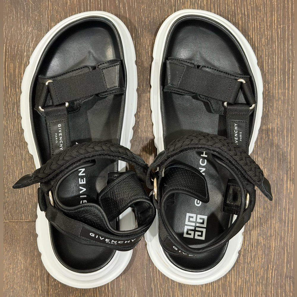 Givenchy Black Leather Sandals - Picture 7 of 7